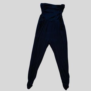 Black tube top jumpsuit-Large